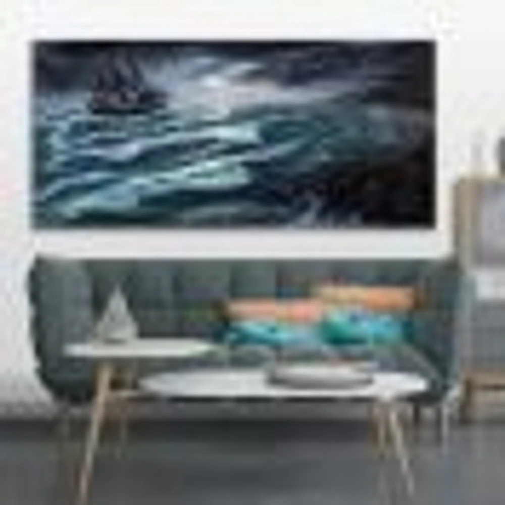 Pirate Ship Under Stormy Cloud  Wall Art