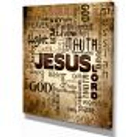 Toile « Jesus Word Cloud Grunge Background »