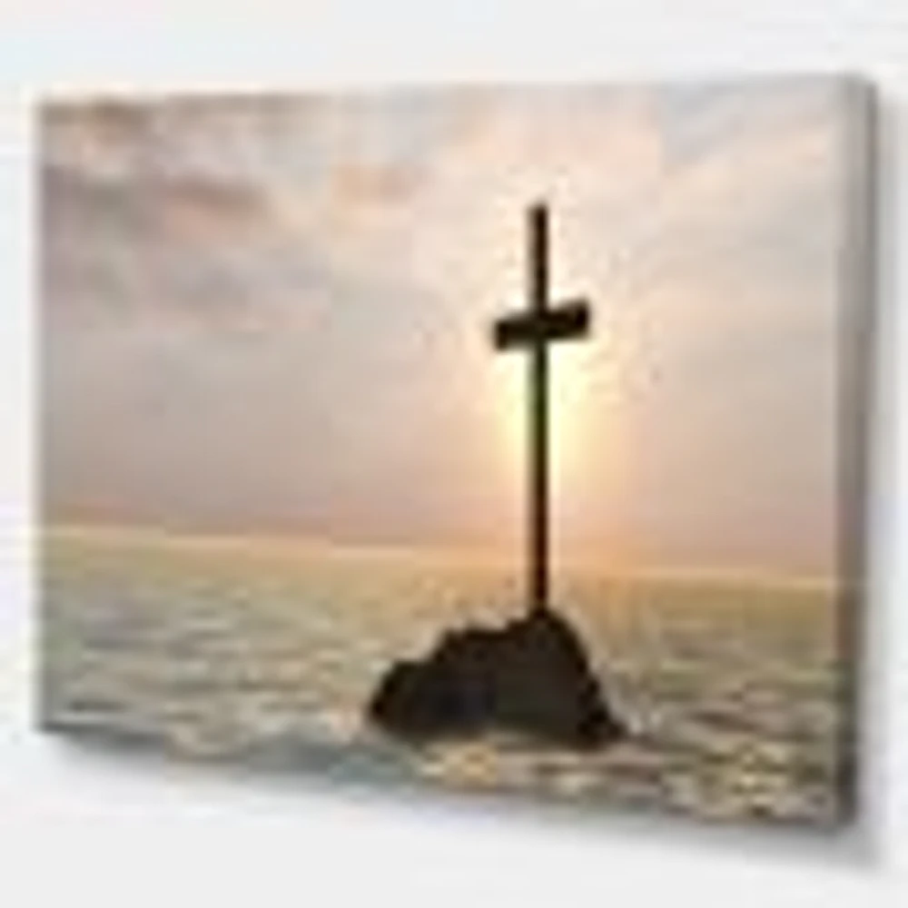 Jesus Christian Cross Bay View  Wall Art