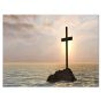 Jesus Christian Cross Bay View  Wall Art