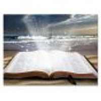 Toile « Jesus Bible at the Beach »