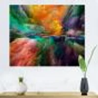 Colorful and Dark Gradient Clouds  Canvas Wall Art Print