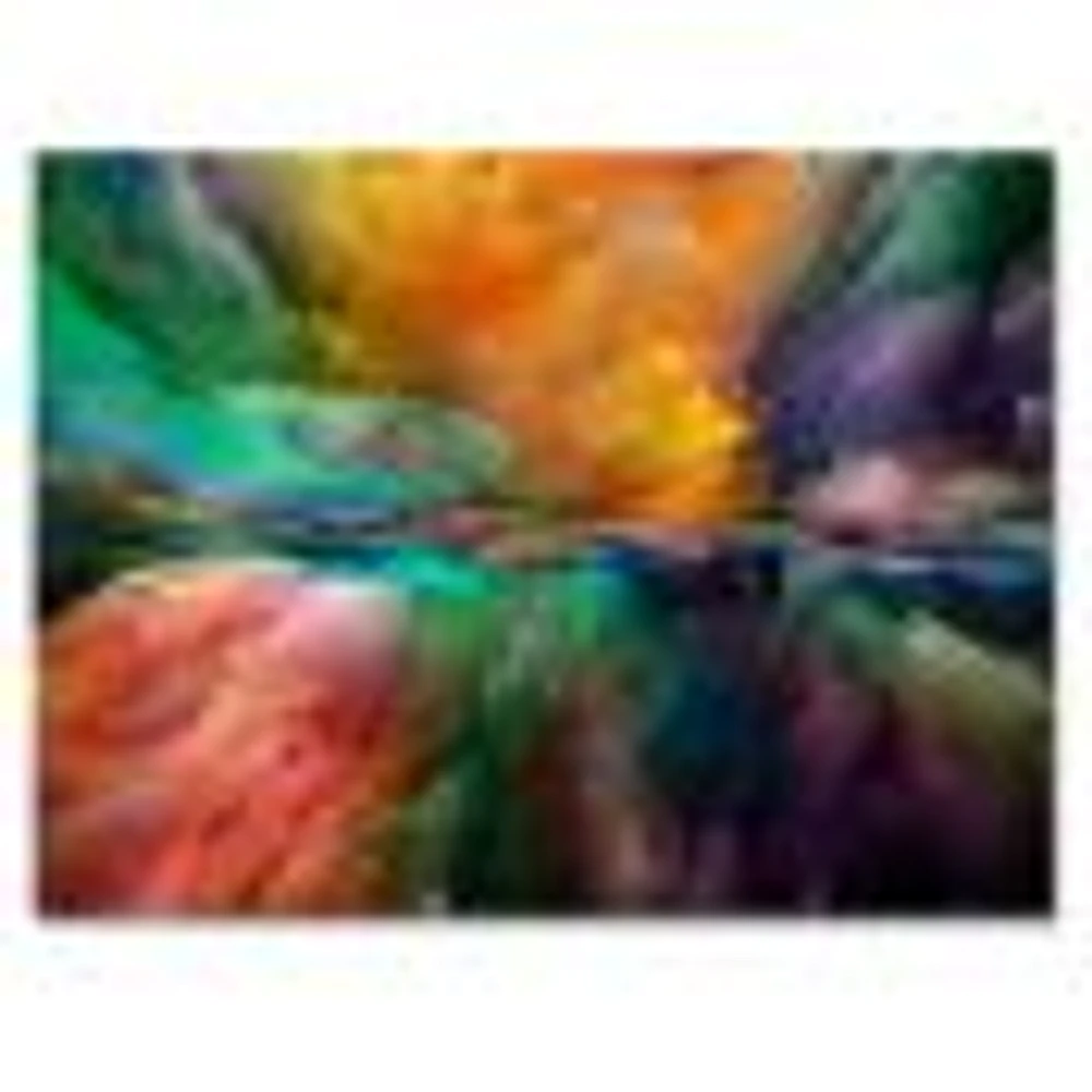 Colorful and Dark Gradient Clouds  Canvas Wall Art Print