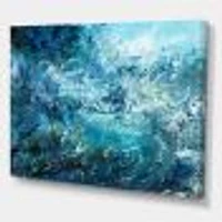 Toile « Wild Blue Ocean Waves V »