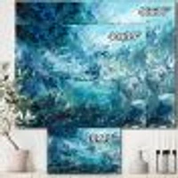 Toile « Wild Blue Ocean Waves V »