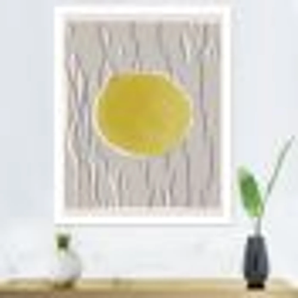 Minimal Geometric Lines and Circle IX  Canvas Wall Art Print