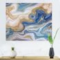 Ocean Blue Golden Jasper Agate II  Wall Art