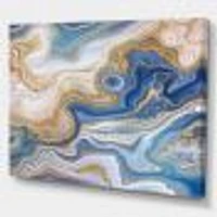 Ocean Blue Golden Jasper Agate II  Wall Art