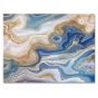 Ocean Blue Golden Jasper Agate II  Wall Art