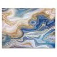 Ocean Blue Golden Jasper Agate II  Wall Art