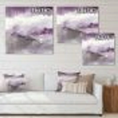 Midnight at the Lake III Amethyst and Grey  Wall Art