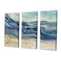 Toile « Coast Blue Sea Waves Watercolour »