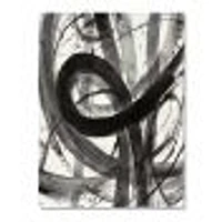 Toile « Black and White Minimalistic Painting »