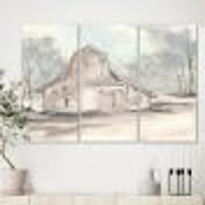 Toile « Farmhouse Barn Grey VI