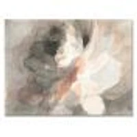 Abstract Peony Grey Pink Canvas