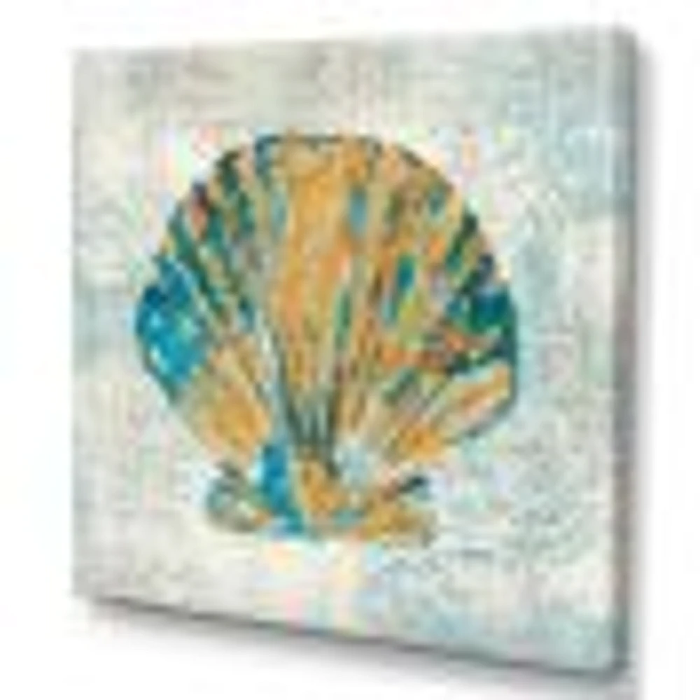 Coastal Pastel seashells I  Canvas