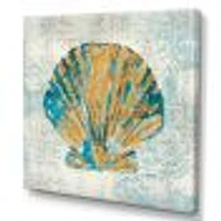 Toile « Coastal Pastel seashells I »