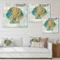 Coastal Pastel seashells I  Canvas