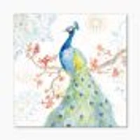 peacocks Watercolor II  Wall Art