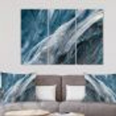 Splash Blue Indigo  Canvas Wall Art