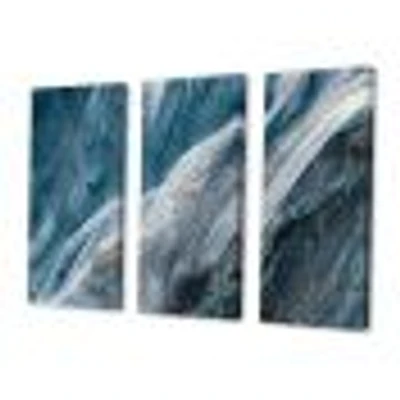 Splash Blue Indigo  Canvas Wall Art