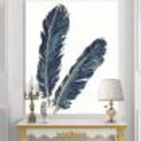 Toile « Gold Indigo Feathers IV »