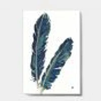 Gold Indigo Feathers IV  Wall Art