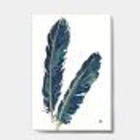 Gold Indigo Feathers IV  Wall Art