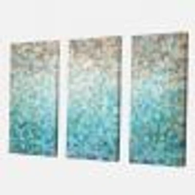 Blocked Abstract - Nautical & Coastal Canvas Wall Art 3 Panels