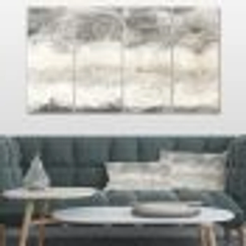 Gray Circles I Canvas Wall Art Panels