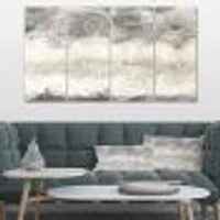 Gray Circles I Canvas Wall Art Panels