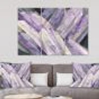 Geometric Purple Glacier  Canvas Wall Art