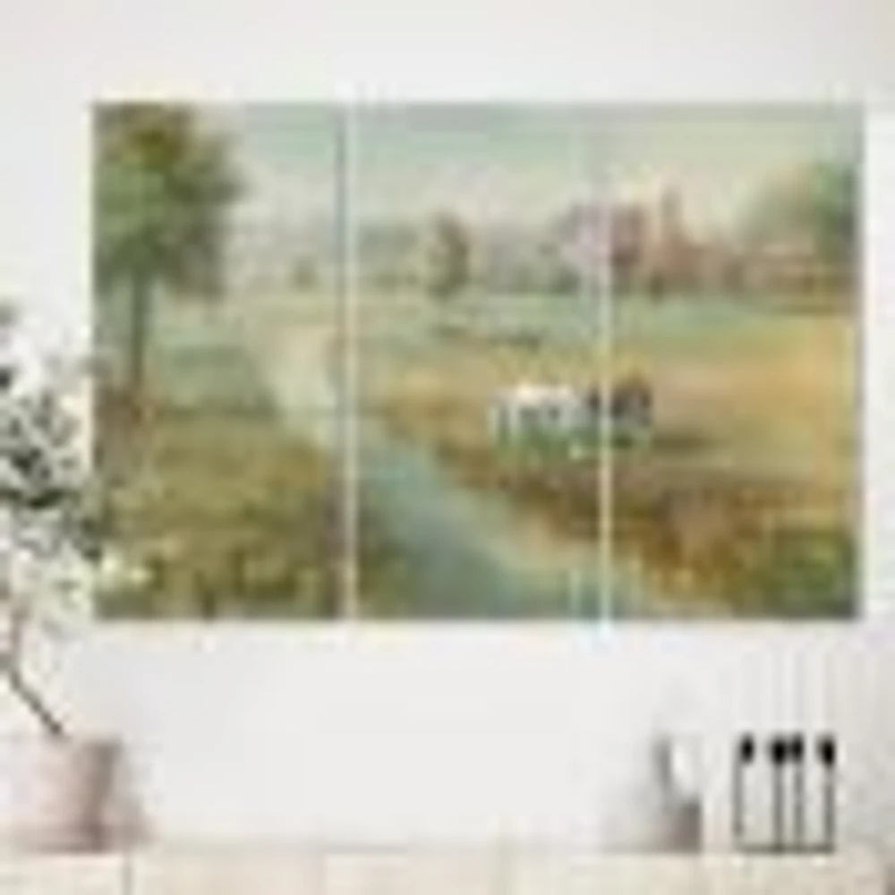 Tranquil Country Field  Canvas Wall Art