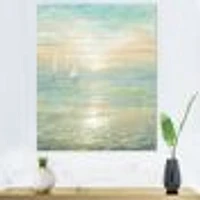 Sunrise Boat I  Canvas Wall Art