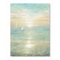 Sunrise Boat I  Canvas Wall Art