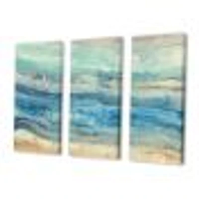 Ocean Mineral Waves Canvas Art - 3 Panels