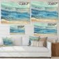 Ocean Mineral Waves  Canvas Art