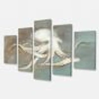 Octopus Treasures from the Sea  Canvas Wall Art