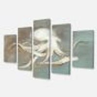 Octopus Treasures from the Sea  Canvas Wall Art