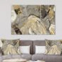 Painted Gold Stone  Canvas Art