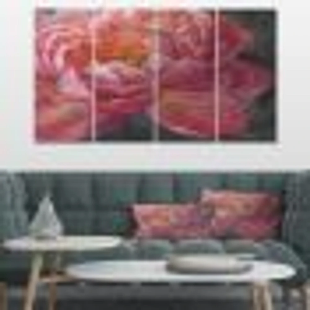 Panneaux de toile « Vivid Pink Peonies I »