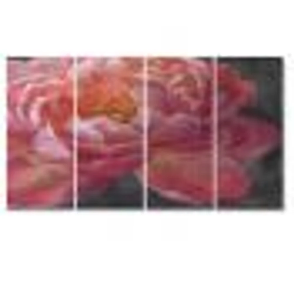 Panneaux de toile « Vivid Pink Peonies I »