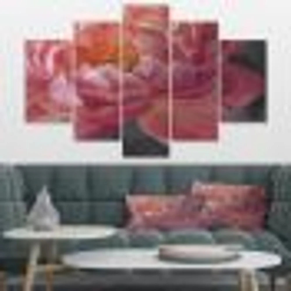 Vivid Pink Peonies I Canvas Wall Art Panels