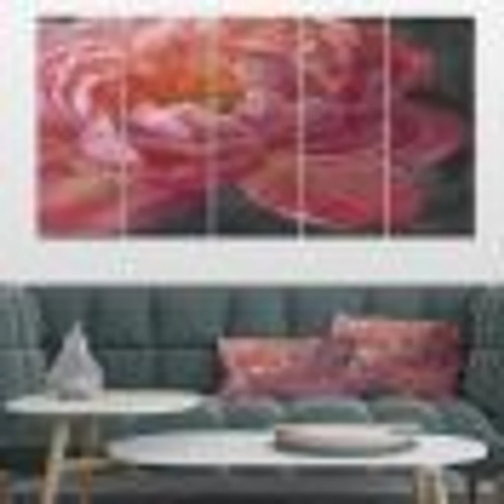 Vivid Pink Peonies I Canvas Wall Art Panels