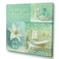 Bathroom Lily Parfum Bath Story  Canvas Wall Art