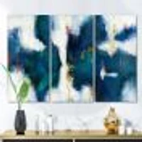 Blue Glam Texture I  Canvas Wall Art