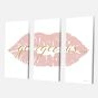 Toile « Fashion Glam Lips on Gold II