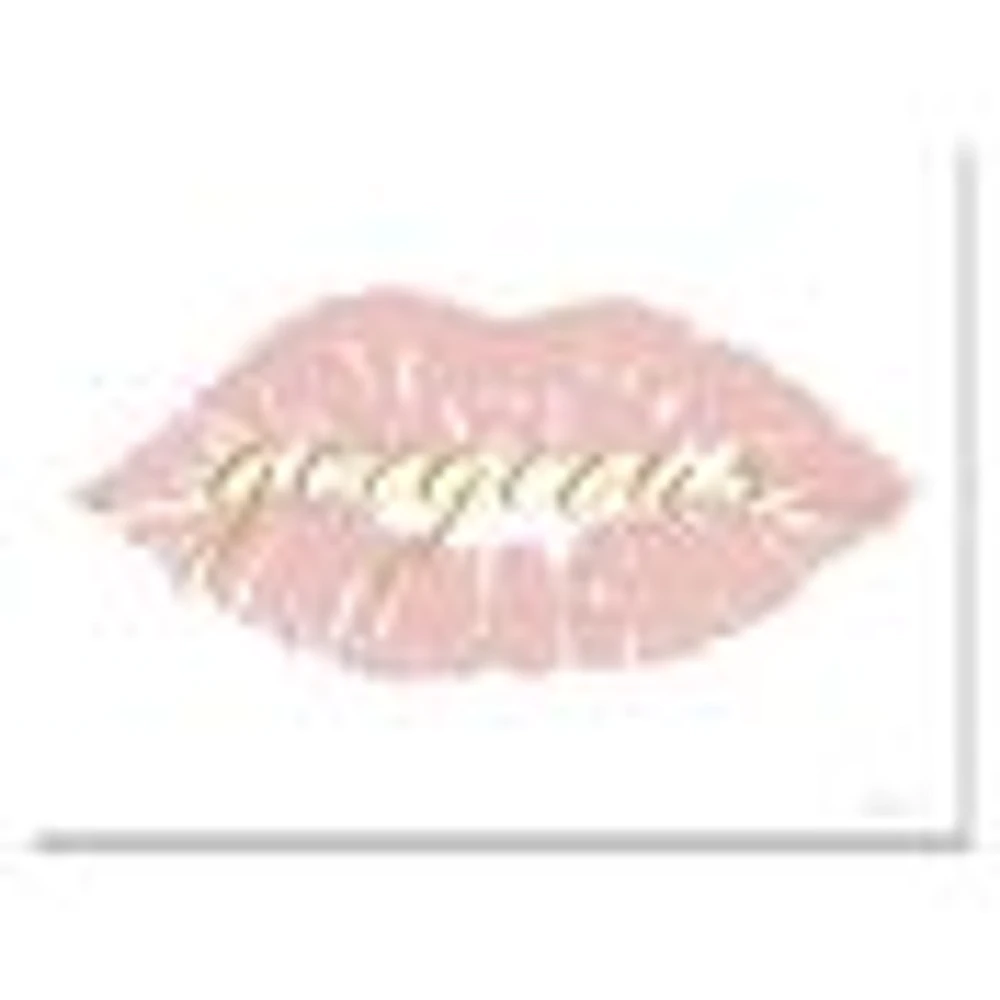 Toile « Fashion Glam Lips on Gold II