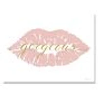 Toile « Fashion Glam Lips on Gold II