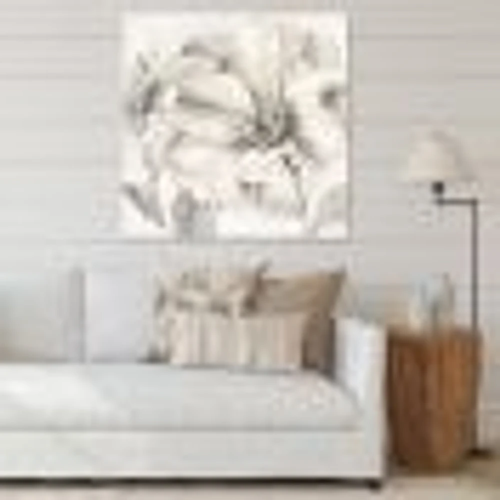 Indigold Grey Peonies IV  Canvas Art